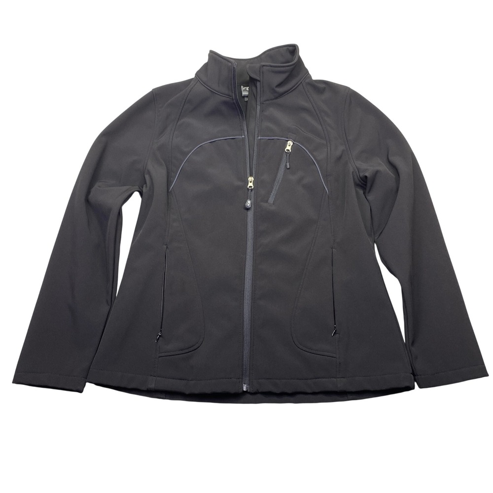 CB Sports Womens Stretch-O-Rama Softshell Jacket Black Fleece Lined XL MD78